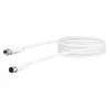 Schwaiger SAT-Antennenkabel F-Stecker auf IEC-Buchse 90 dB weiß 150 cm