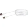 Schwaiger SAT-Antennenkabel 90 dB 3 m weiß mit F-Stecker und F-Stecker