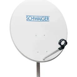 Schwaiger Satellitenschüssel mit Logo 80 cm Stahl weiß
