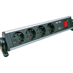 Schwaiger  Steckdosenleiste 4-fach mit Tischbefestigung