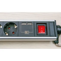 Schwaiger  Steckdosenleiste 4-fach mit Tischbefestigung