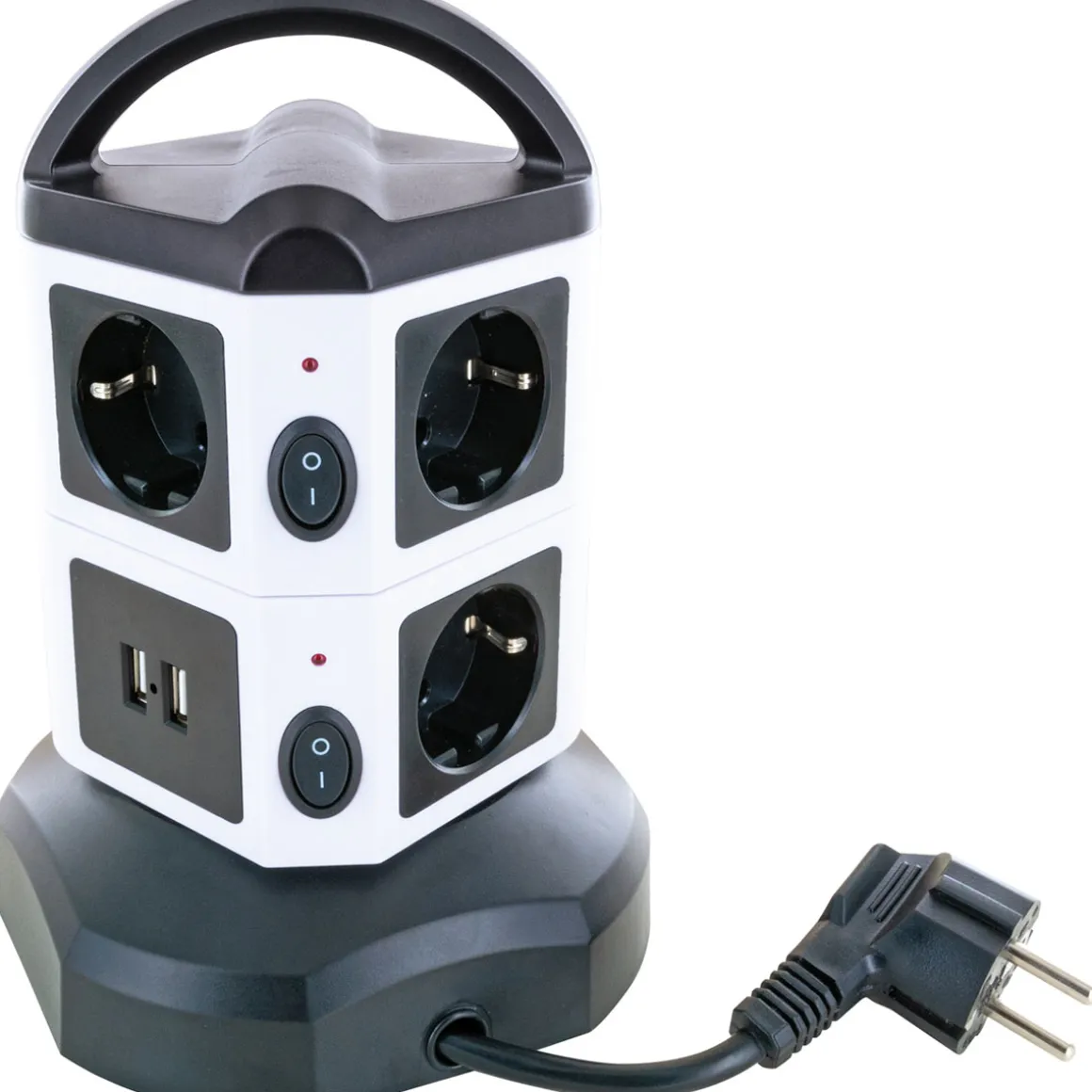 Schwaiger Steckdosentower 7-fach mit 2-fach USB