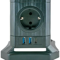 Schwaiger  Steckdosentower 5-fach mit 2-fach USB A mit USB C