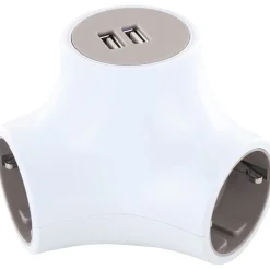 Schwaiger  Steckdosenwürfel 3-fach mit 2-fach USB
