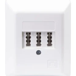 Schwaiger Telefon-Anschlussdose NFF für Aufputz weiß