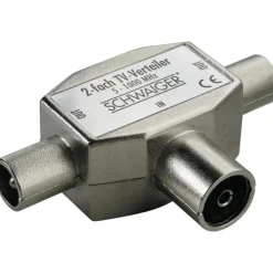 Schwaiger TV-Aufsteckverteiler 2-fach metall