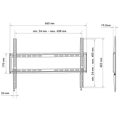 Schwaiger TV-Wandhalter Fixed 2 94 bis 203 cm schwarz