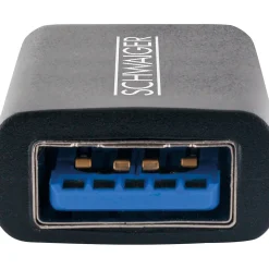 Schwaiger USB-3.1-Adapter mit 3.1 C Stecker und USB 3A Buchse