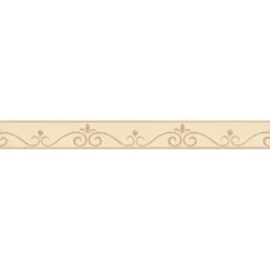 Selbstklebende-Borte Linienornament beige-gold 5 m
