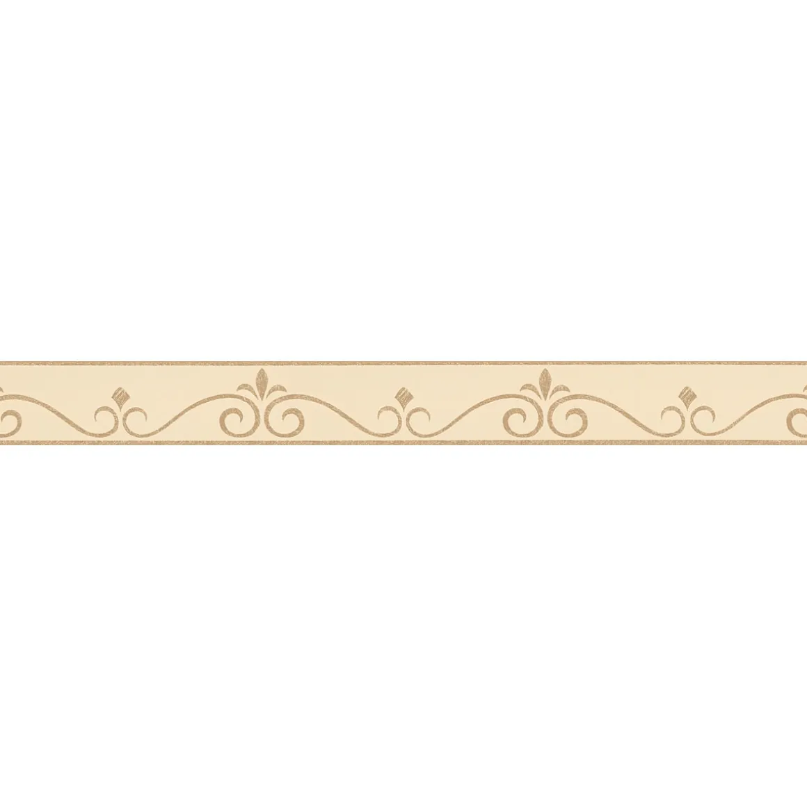 Selbstklebende-Borte Linienornament beige-gold 5 m