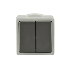Serienschalter AP gr/dgr Feuchtraum Lose