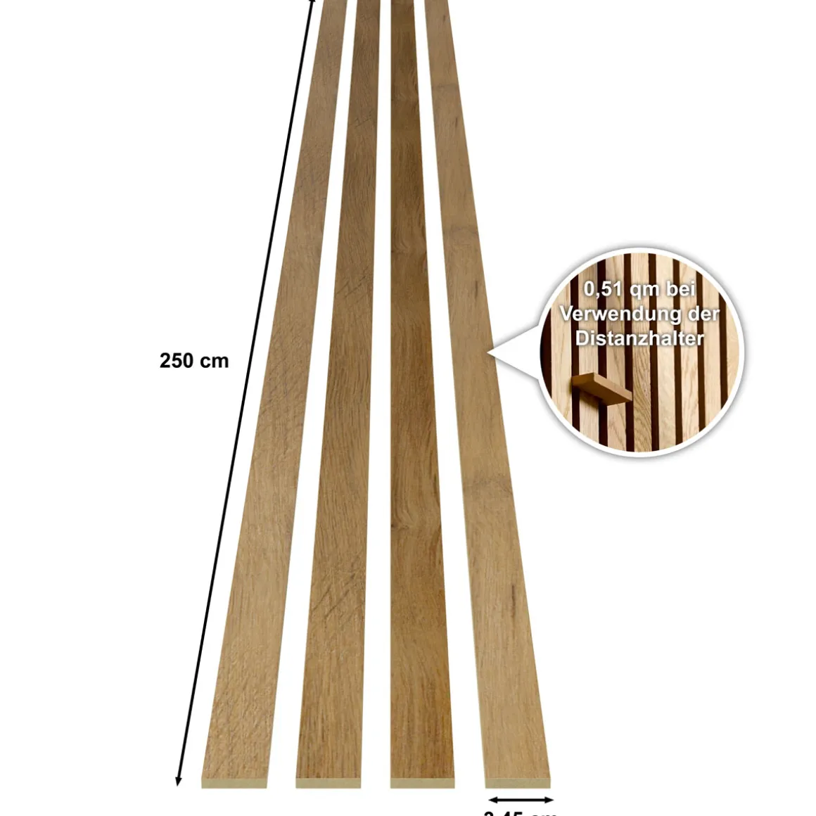 Specht Classic Stix, Eiche rustic, 250x3,45 cm