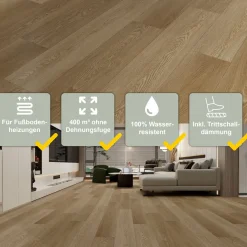 Specht Designboden SPC Solaris Eiche Landhausdiele 120 x 18 cm