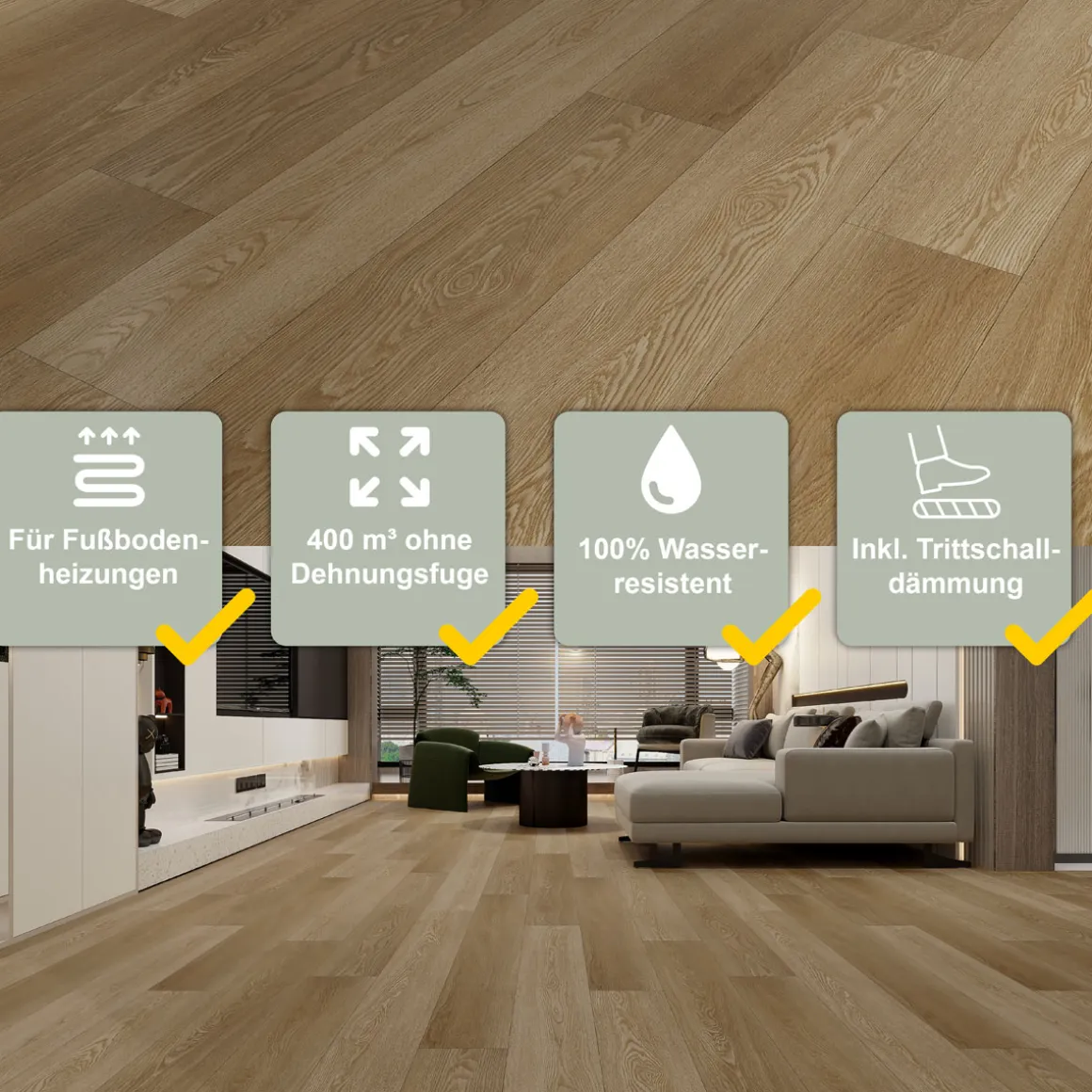 Specht Designboden SPC Solaris Eiche Landhausdiele 120 x 18 cm