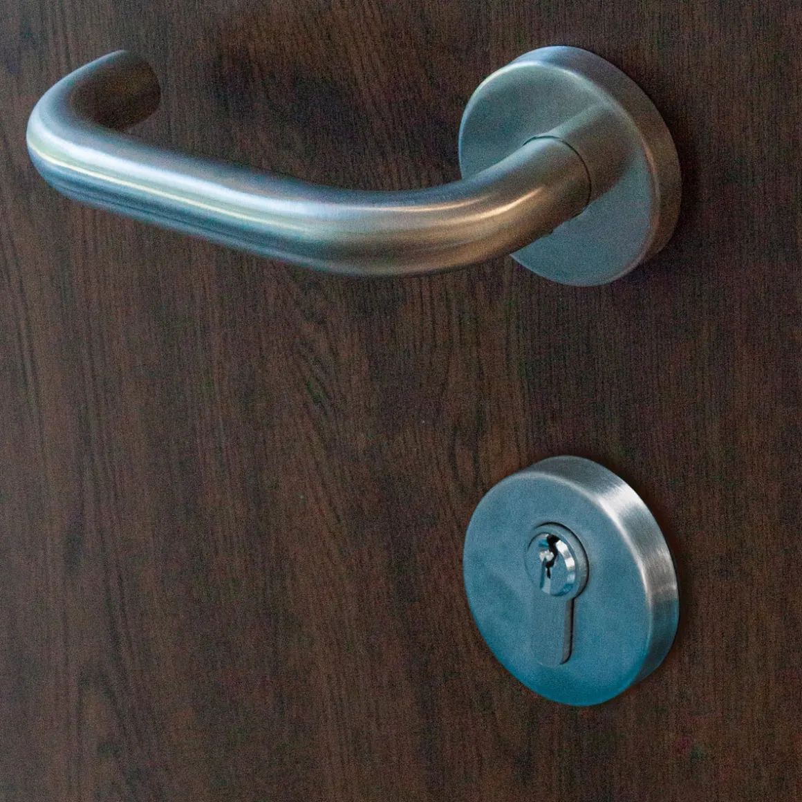 SplenDoor Premium-Haustür Passivedoor Uppsala energiesparend nussbaum 110 x 210 cm links