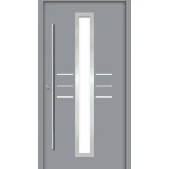 SplenDoor  Premium-Haustür Passivedoor Lund energiesparend grau 100 x 200 cm links