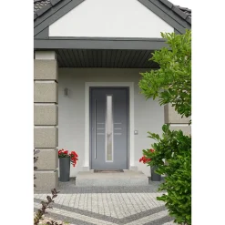 SplenDoor  Premium-Haustür Passivedoor Lund energiesparend grau 100 x 200 cm links