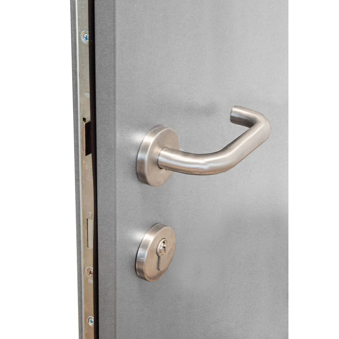 SplenDoor Premium-Haustür Passivedoor Umea RC2 energiesparend einbruchsicher grau 100 x 210 cm links