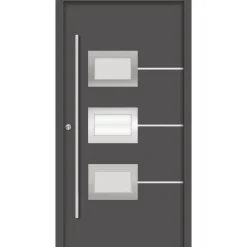 SplenDoor  Premium-Haustür Passivedoor Bergen energiesparend anthrazit 100 x 210 cm links