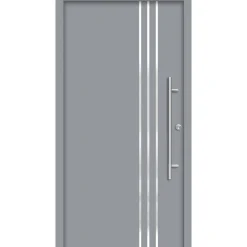 SplenDoor  Premium-Haustür Passivedoor Kalmar energiesparend grau 110 x 210 cm rechts