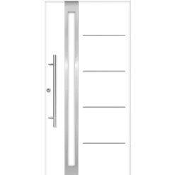 SplenDoor  Premium-Haustür Passivedoor Umea RC2 energiesparend einbruchsicher weiss 100 x 210 cm links
