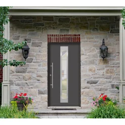 SplenDoor  Premium-Haustür Passivedoor Malmo RC2 energiesparend einbruchsicher anthrazit 100 x 200 cm links