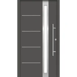 SplenDoor  Premium-Haustür Passivedoor Umea energiesparendanthrazit 100 x 210 cm rechts