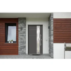 SplenDoor  Premium-Haustür Passivedoor Eksjo RC2 energiesparend einbruchsicher anthrazit 100 x 210 cm rechts