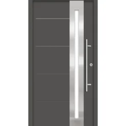 SplenDoor  Premium-Haustür Passivedoor Eksjo RC2 energiesparend einbruchsicher anthrazit 110 x 210 cm links