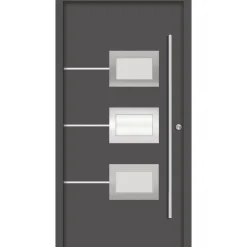 SplenDoor  Premium-Haustür Passivedoor Bergen energiesparend anthrazit 100 x 210 cm rechts