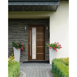 SplenDoor  Premium-Haustür Passivedoor Uppsala RC2 energiesparend einbruchsicher nussbaum 100 x 200 cm links
