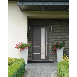SplenDoor  Premium-Haustür Passivedoor Uppsala energiesparend anthrazit 100 x 200 cm rechts