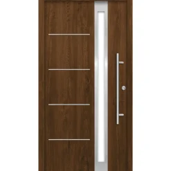SplenDoor  Premium-Haustür Passivedoor Umea energiesparend nussbaum 100 x 200 cm rechts