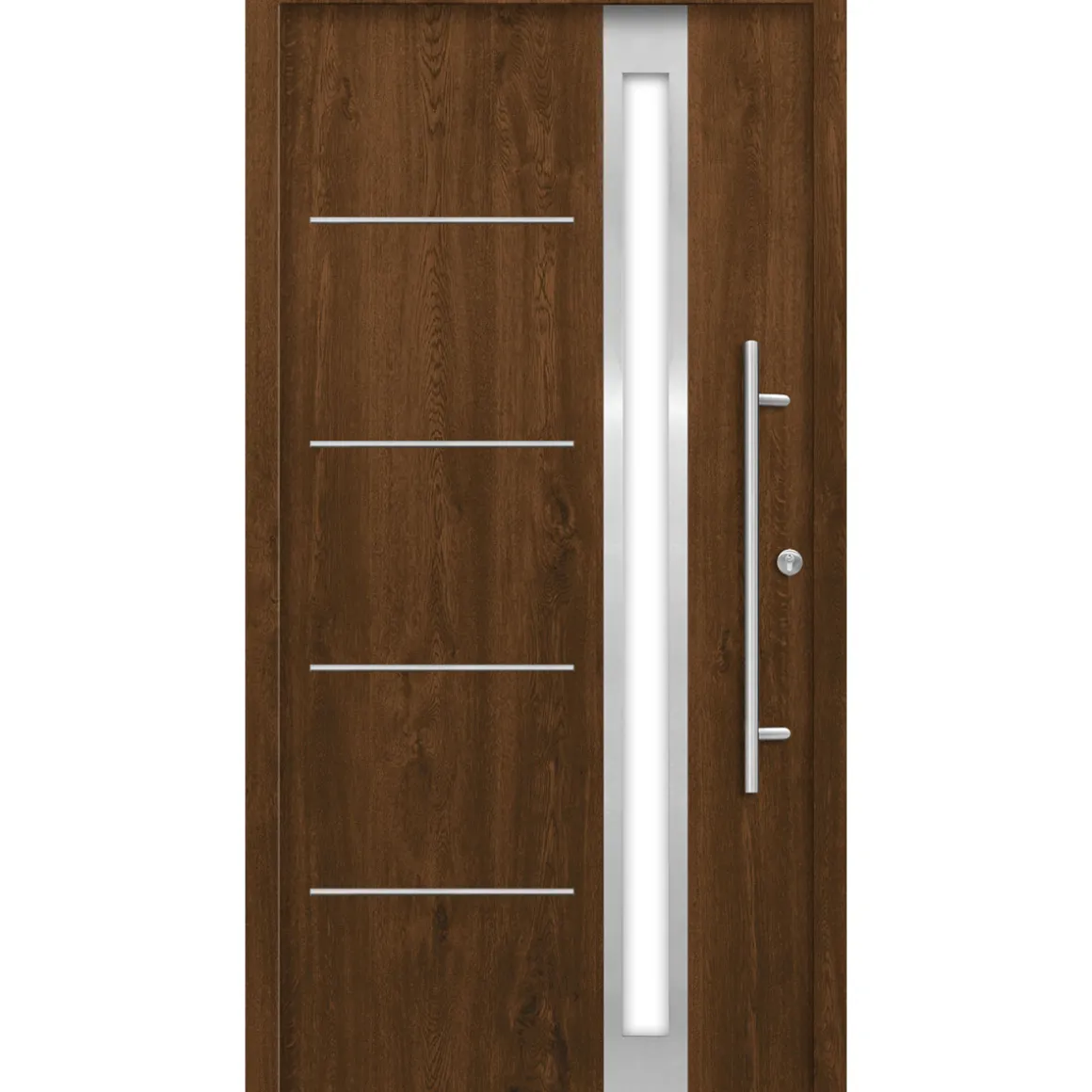 SplenDoor Premium-Haustür Passivedoor Umea energiesparend nussbaum 100 x 200 cm rechts