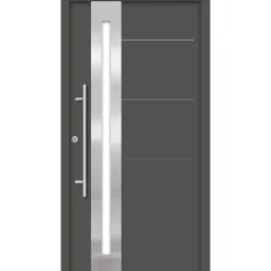 SplenDoor  Premium-Haustür Passivedoor Eksjo RC2 energiesparend einbruchsicher anthrazit 100 x 210 cm links