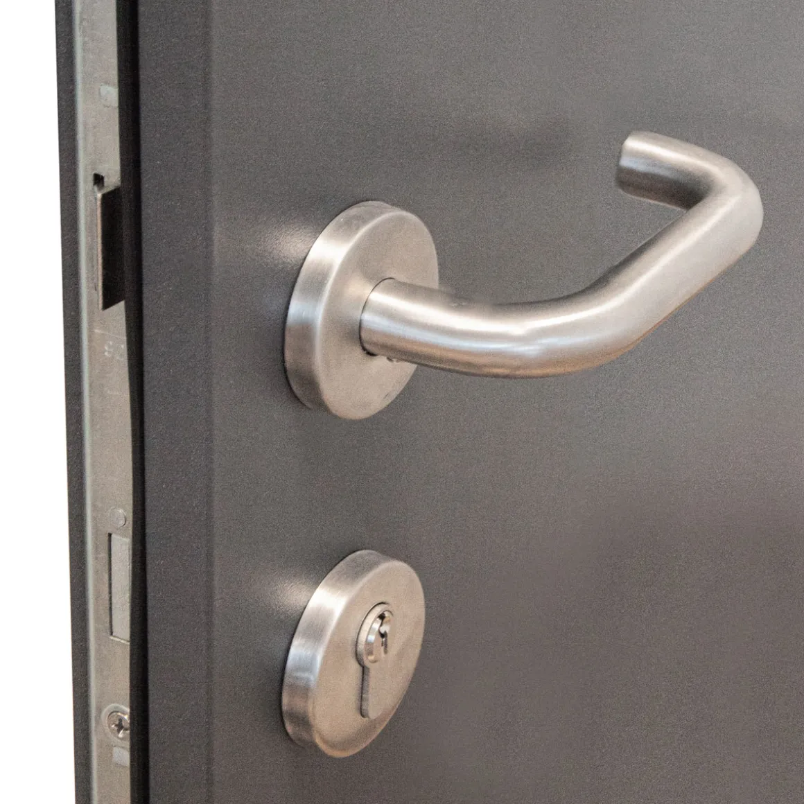 SplenDoor Premium-Haustür Passivedoor Eksjo RC2 energiesparend einbruchsicher anthrazit 100 x 210 cm links