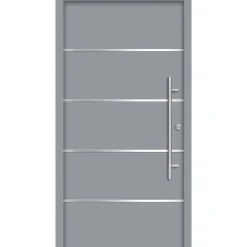 SplenDoor  Premium-Haustür Passivedoor Visby energiesparend grau 110 x 210 cm rechts