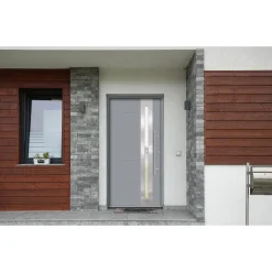 SplenDoor  Premium-Haustür Passivedoor Eksjo RC2 energiesparend einbruchsicher grau 100 x 210 cm rechts