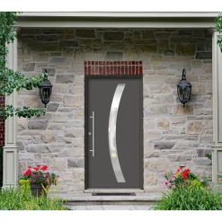 SplenDoor  Premium-Haustür Passivedoor Goeteborg RC2 energiesparend einbruchsicher anthrazit 110 x 210 cm links