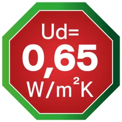 SplenDoor  Premium-Haustür Passivedoor Visby RC2 energiesparend einbruchsicher grau 100 x 210 cm links