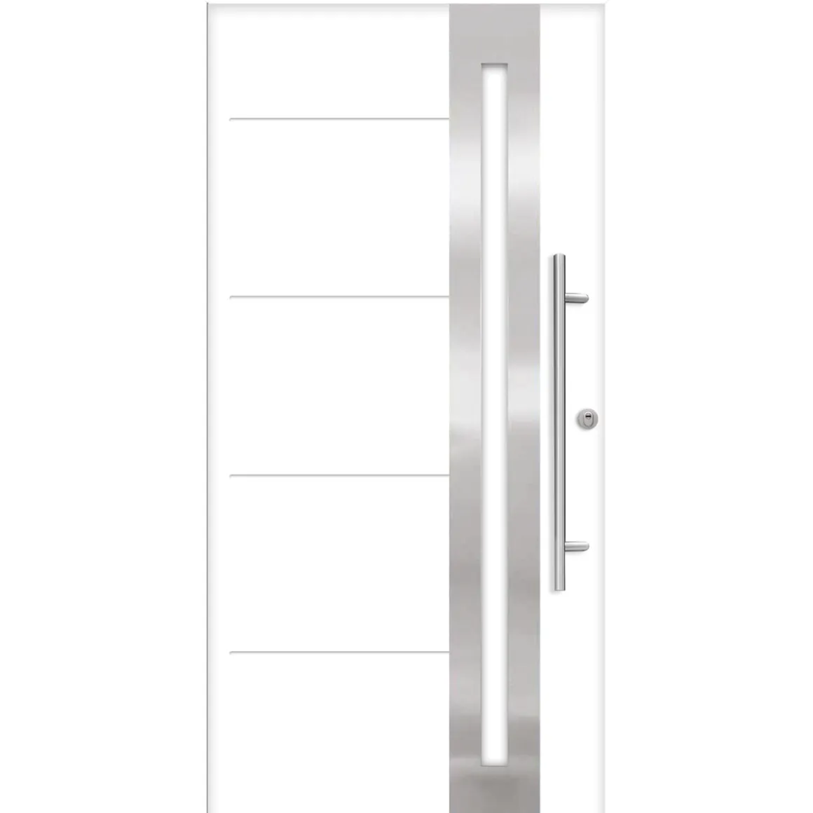 SplenDoor Premium-Haustür Passivedoor Eksjo RC2 energiesparend einbruchsicher weiss 110 x 210 cm rechts