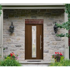 SplenDoor  Premium-Haustür Passivedoor Malmo RC2 energiesparend einbruchsicher nussbaum 100 x 210 cm rechts