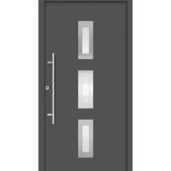 SplenDoor  Premium-Haustür Passivedoor Aalborg energiesparend anthrazit 100 x 200 cm links