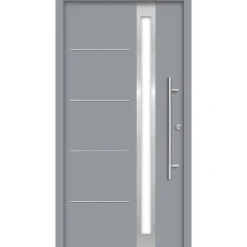 SplenDoor  Premium-Haustür Passivedoor Umea energiesparend grau 100 x 210 cm rechts