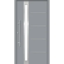SplenDoor  Premium-Haustür Passivedoor Umea energiesparend grau 110 x 210 cm links