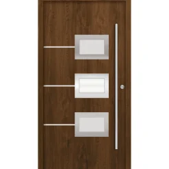 SplenDoor Premium-Haustür Passivedoor Bergen energiesparend nussbaum 110 x 210 cm rechts