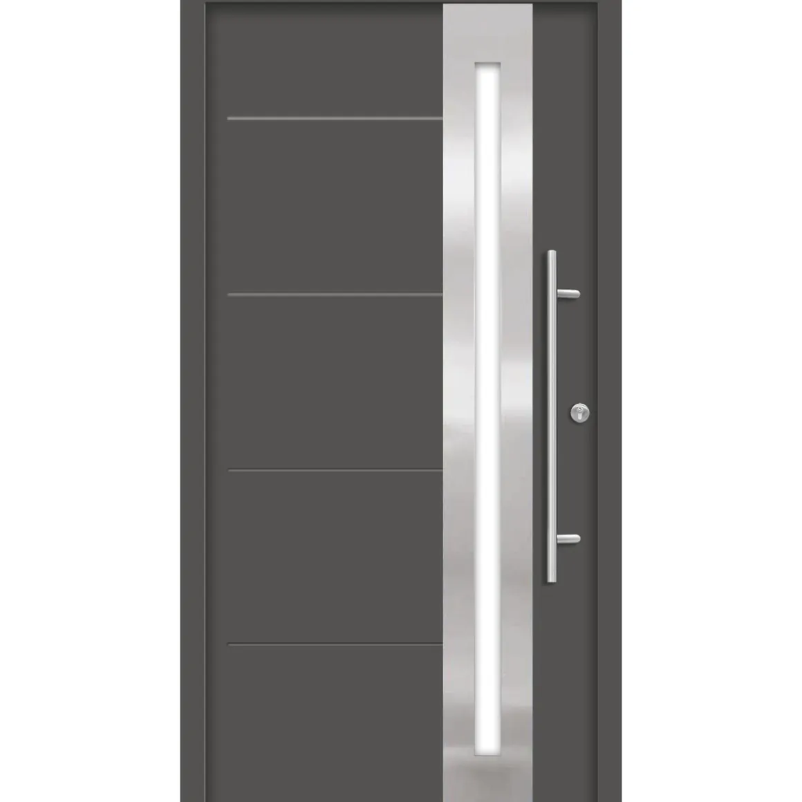 SplenDoor Premium-Haustür Passivedoor Eksjo energiesparend anthrazit 110 x 210 cm rechts