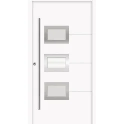 SplenDoor  Premium-Haustür Passivedoor Bergen RC2 energiesparend einbruchsicher weiss 100 x 200 cm links