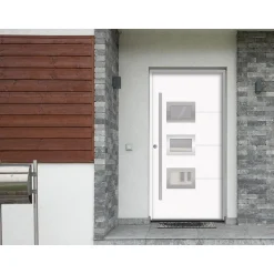 SplenDoor  Premium-Haustür Passivedoor Bergen RC2 energiesparend einbruchsicher weiss 100 x 200 cm links