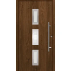 SplenDoor  Premium-Haustür Passivedoor Aalborg energiesparend nussbaum 110 x 210 cm rechts